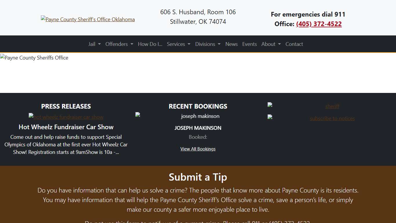 Payne Sheriff Office Oklahoma