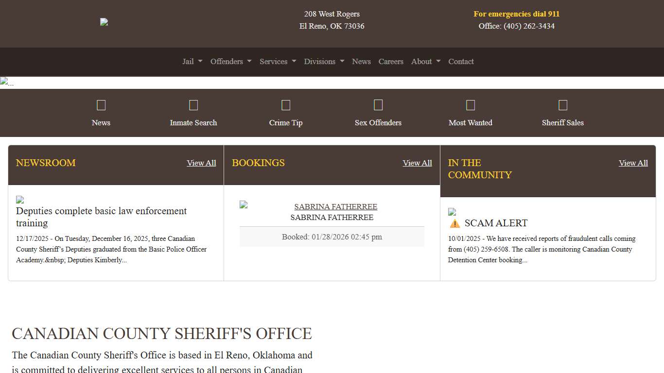 Canadian County Sheriff's Office in Oklahoma
